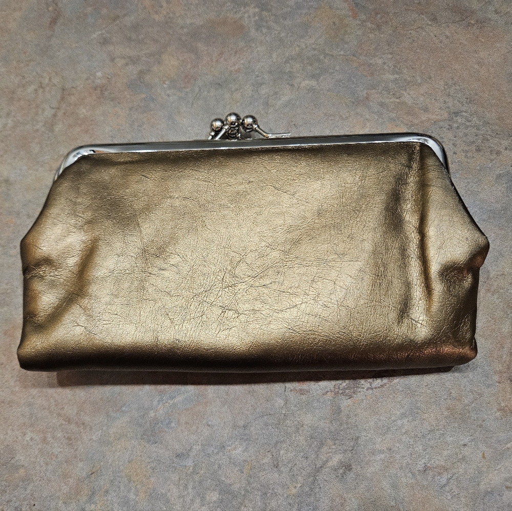 NEW Fashion Express gold clutch